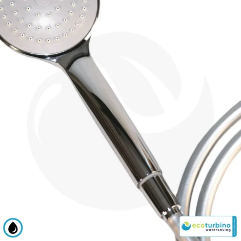 Handheld Shower Head SET 10 Legio | ecoturbino® ET10L Water Saving Adapter + Shower Hose + Shower Head