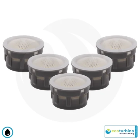 Water Flow Restrictor / Regulator Faucet Aerator Insert ecoturbino® ET5 | Sink Water Saver | Saving Water and Energy (Electricity) | Reduce Costs by up to 40%