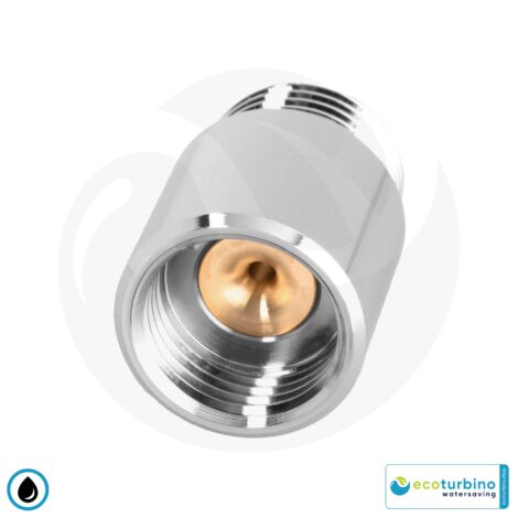 ecoturbino® DELUXE ET10L Shower Water Saving Valve | Save Water and Energy (Gas, Electricity) | Reduce Costs by up to 40% when Showering + Emptying the Shower Head | Silver