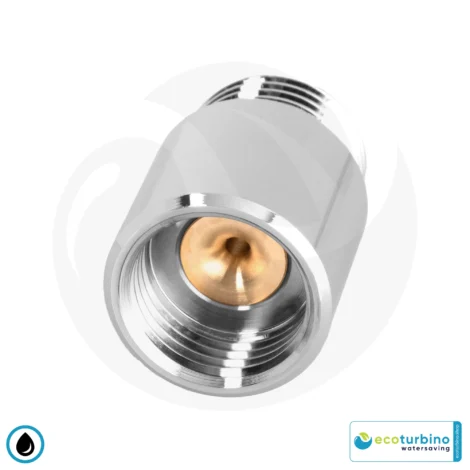 ecoturbino® DELUXE ET10L Shower Water Saving Valve | Save Water and Energy (Gas, Electricity) | Reduce Costs by up to 40% when Showering + Emptying the Shower Head | Silver
