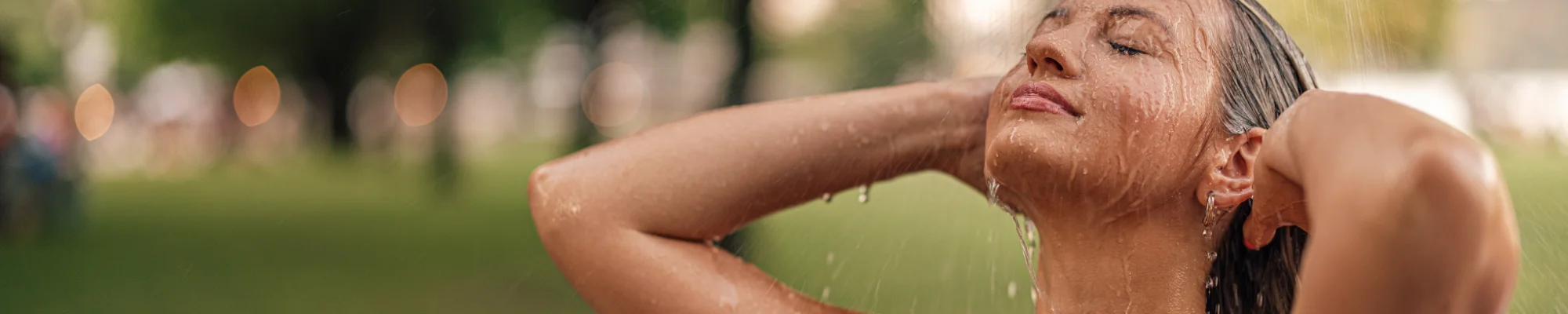 Camping shower head SET, silver | ecoturbino® ECOCAMP