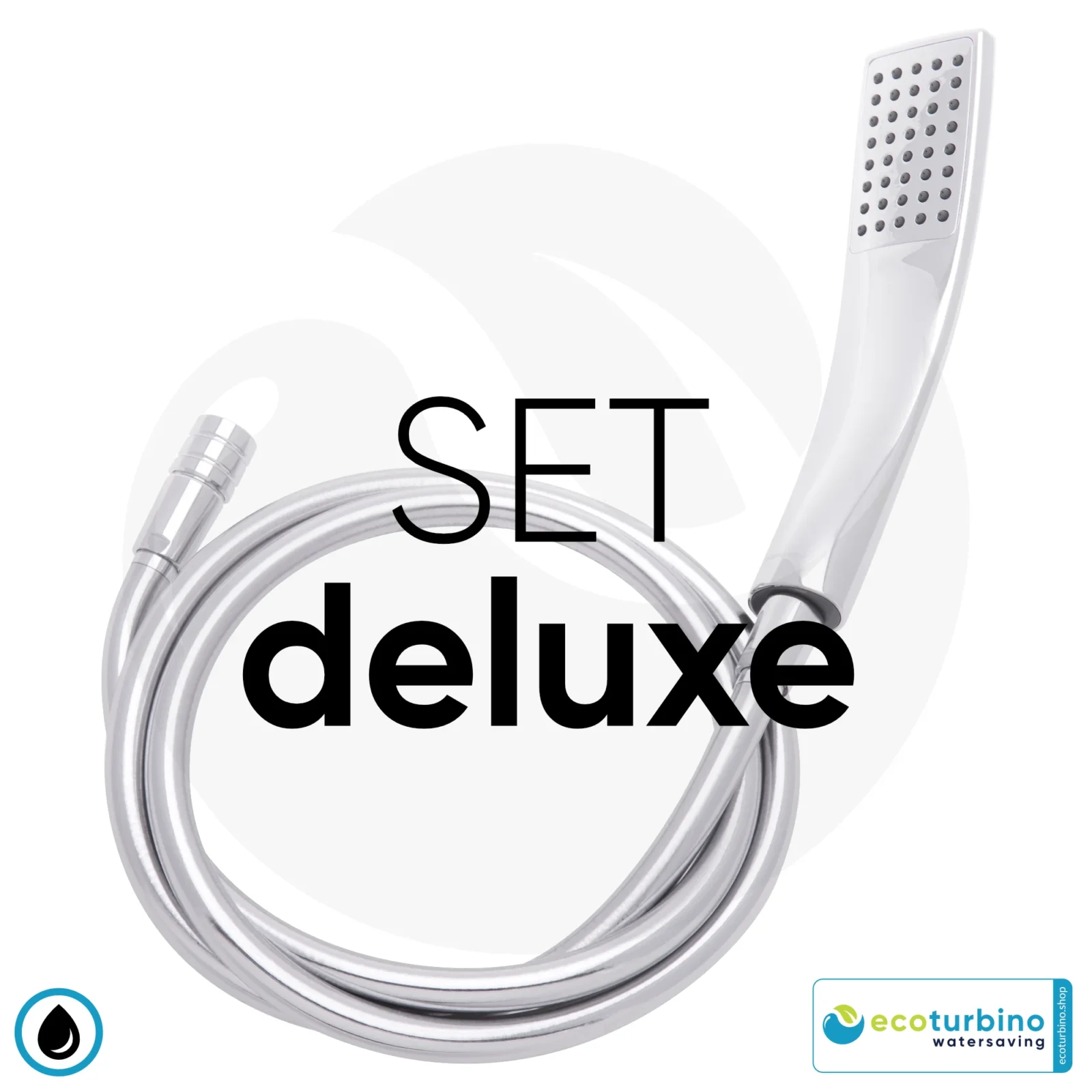 ecoturbino® SET deluxe | silver | Save on water costs while enjoying full shower comfort in a bundle for HER, for HIM + for the whole family!