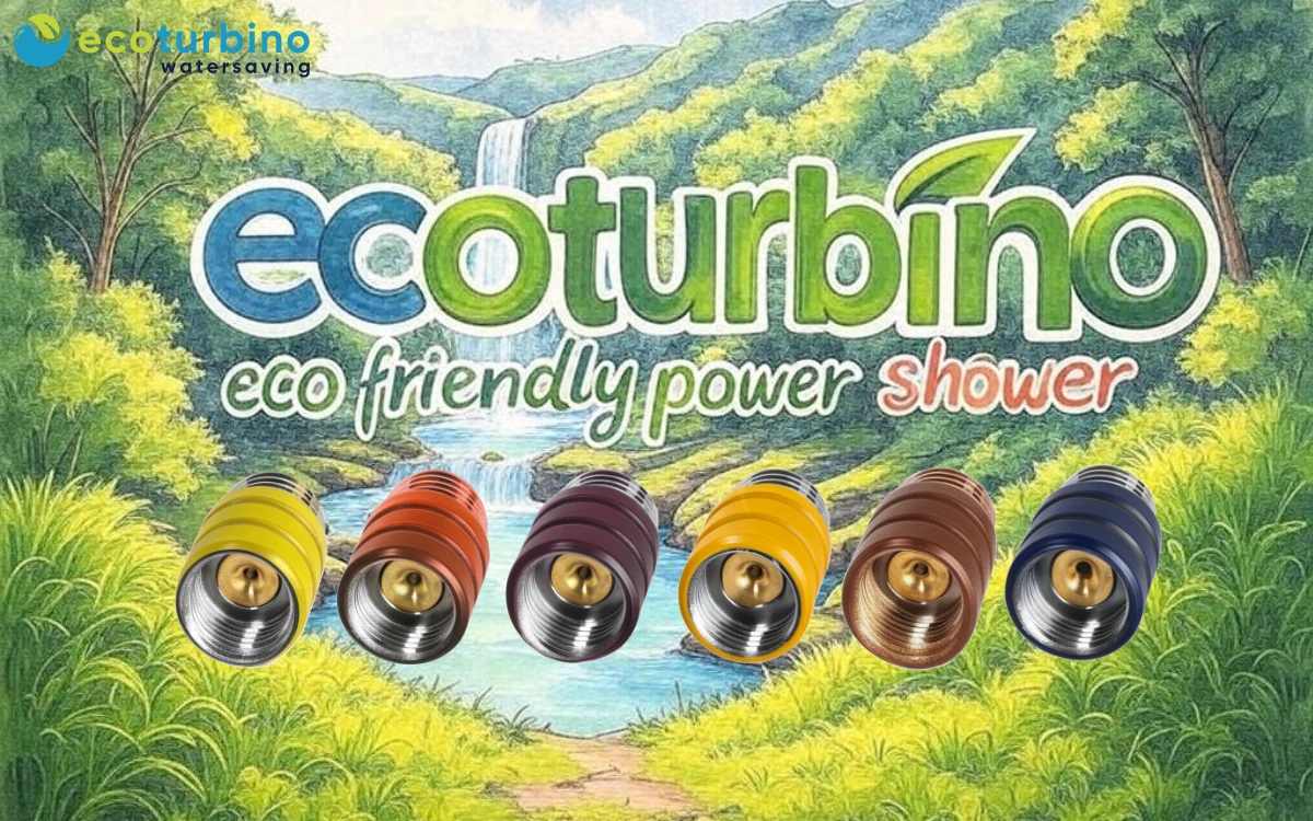 ecoturbino - eco friendly shower power | Full shower comfort with half the water consumption