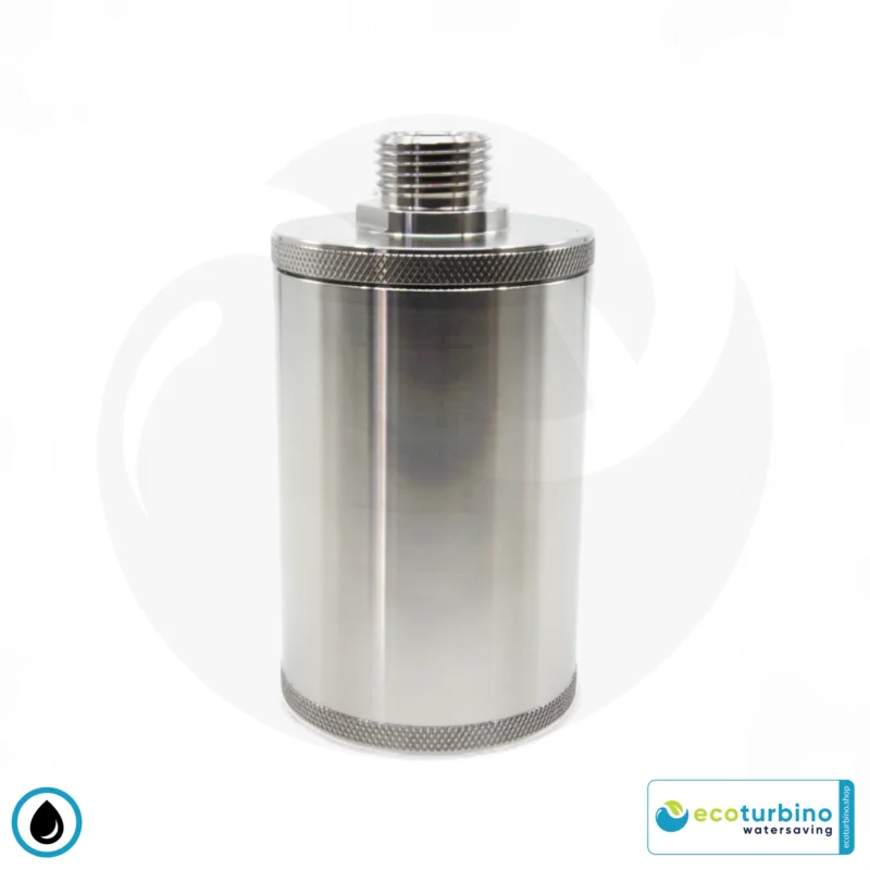 ecoturbino plus water filter | stainless steel housing 1/2" threaded connection for water-saving adapter