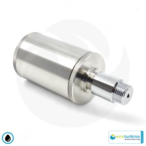 Water filter ecoturbino plus | stainless steel housing + ecoturbino water-saving adapter