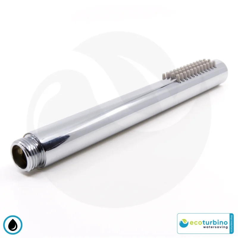 DELUXE S SET shower head, silver | Water-saving adapter + shower hose + DESIGN hand shower | ecoturbino®