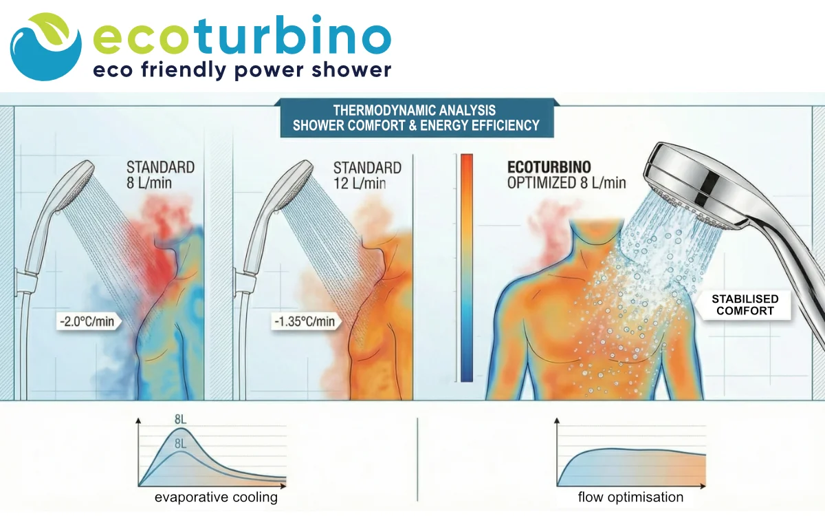 Thermodynamic analysis | Shower water cooling through air mixing in the ecoturbino | yes or no