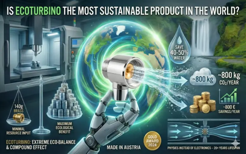The most sustainable product in the world | ecoturbino KI Check – saving water and energy in showers